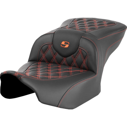 Saddlemen 823-07-18203 Roadsofa LS Seat without Drivers Backrest - Orange Stitching