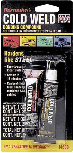 Permatex 14600 Cold Weld Bonding Compound - Two 1oz. Tubes