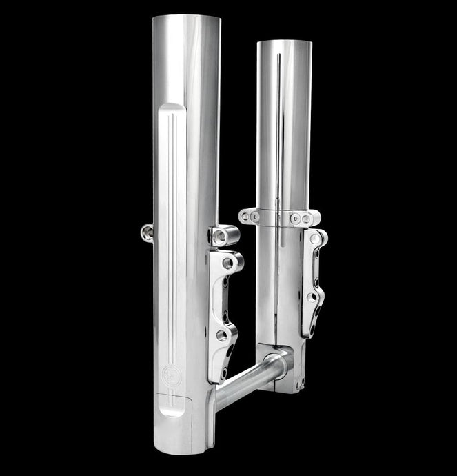 Performance Machine 0208-2056-CH Fork Leg Kit for Stock or Performance Machine Calipers - Dual Disc - Chrome
