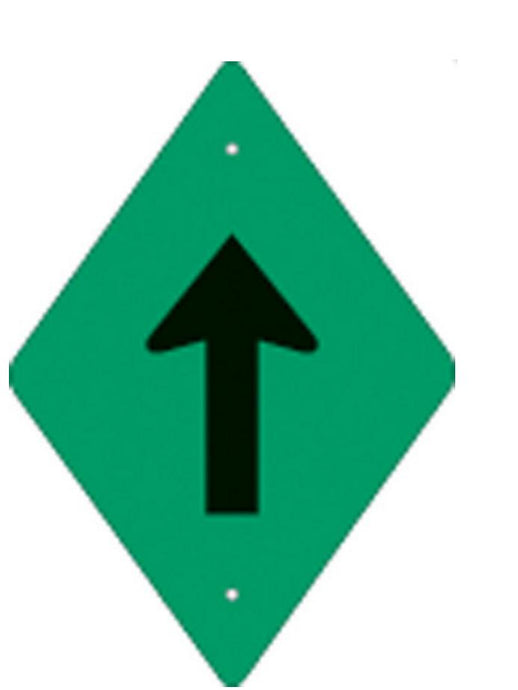 Voss 262 DA VGR 5x7in. ATV Trail Sign - Vertical Arrow (Green)
