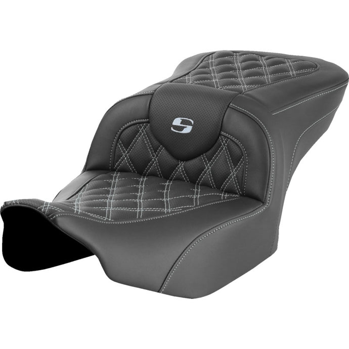 Saddlemen 823-07-18205 Roadsofa LS Seat without Drivers Backrest - Silver Stitching