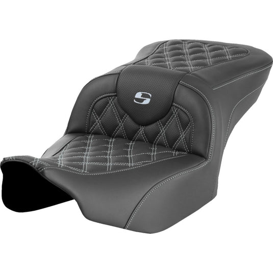 Saddlemen 823-07-18205 Roadsofa LS Seat without Drivers Backrest - Silver Stitching
