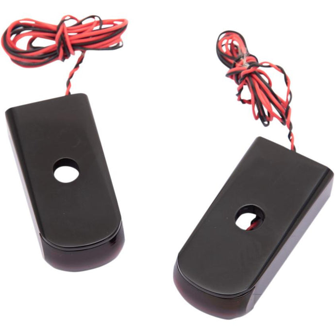 Alloy Art SSL-SB-3B Strut Mount LED Lights - Red Lens - Anodized Black Finish