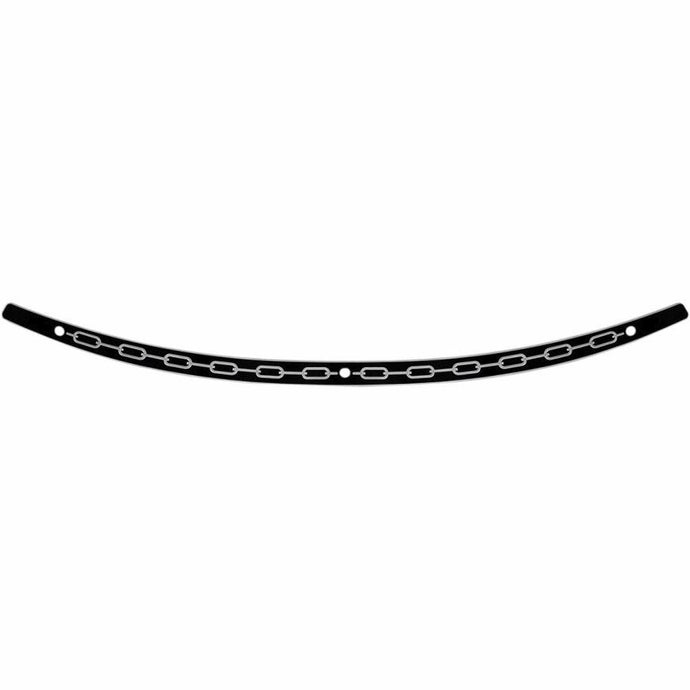 Memphis Shades MEB0973 Stainless Steel Chain Windshield Trim - Black Contrast