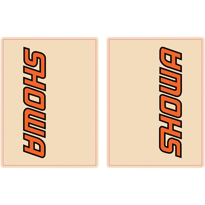 Flu Designs Inc. 01010 Upper Fork Showa Decal - Orange/Black