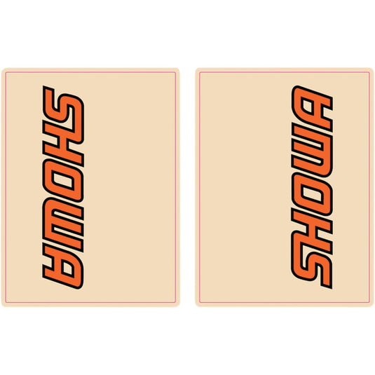 Flu Designs Inc. 01010 Upper Fork Showa Decal - Orange/Black