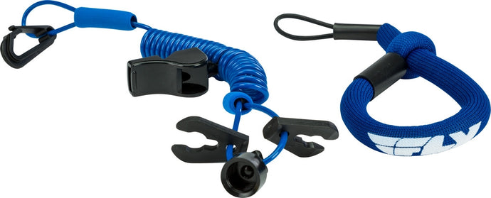 Fly Racing FUJL-2389 BLUE Ultra Cord Floating Tethercord/Lanyard - Blue