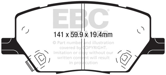 Ebc DP42239R EBC Yellowstuff Brake Pad Sets
