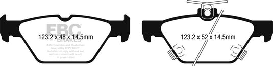 Ebc DP42257R EBC Yellowstuff Brake Pad Sets