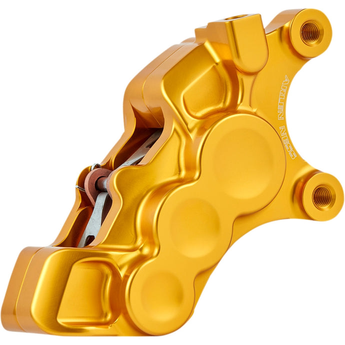 Arlen Ness 02-228 6-Piston Differential Bore Front Brake Caliper for 11.8in. Rotors - Right Side - Gold