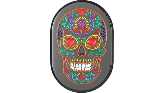 Figurati Designs FD30-AC-BLK-RT Antenna Cover - Black with Sugar Skull