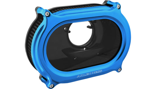 Arlen Ness 600-217 Method Stage II Oval Air Cleaners - Blue Anodized