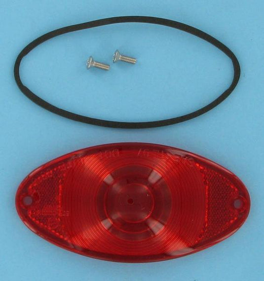 Drag Specialties 2010-0222 Ultra-Thin Cat Eye Lens - Red