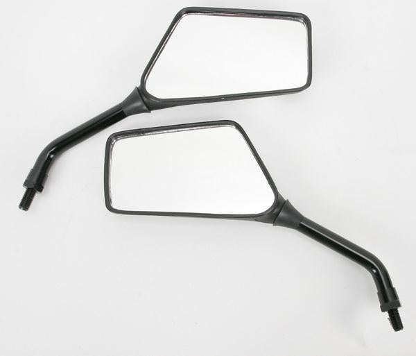 Emgo 20-97120 Universal Rectangular Mirror - Trimline - 5in. Stem- 10mm Thread