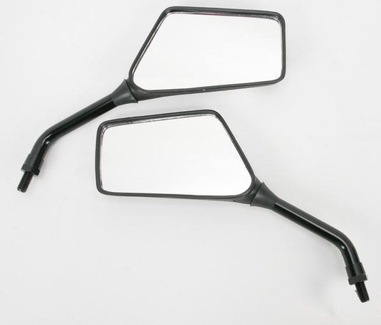 Emgo 20-97120 Universal Rectangular Mirror - Trimline - 5in. Stem- 10mm Thread