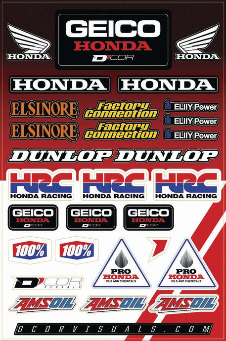 Dcor 40-10-115 Decal Sheet - Geico Honda HRC