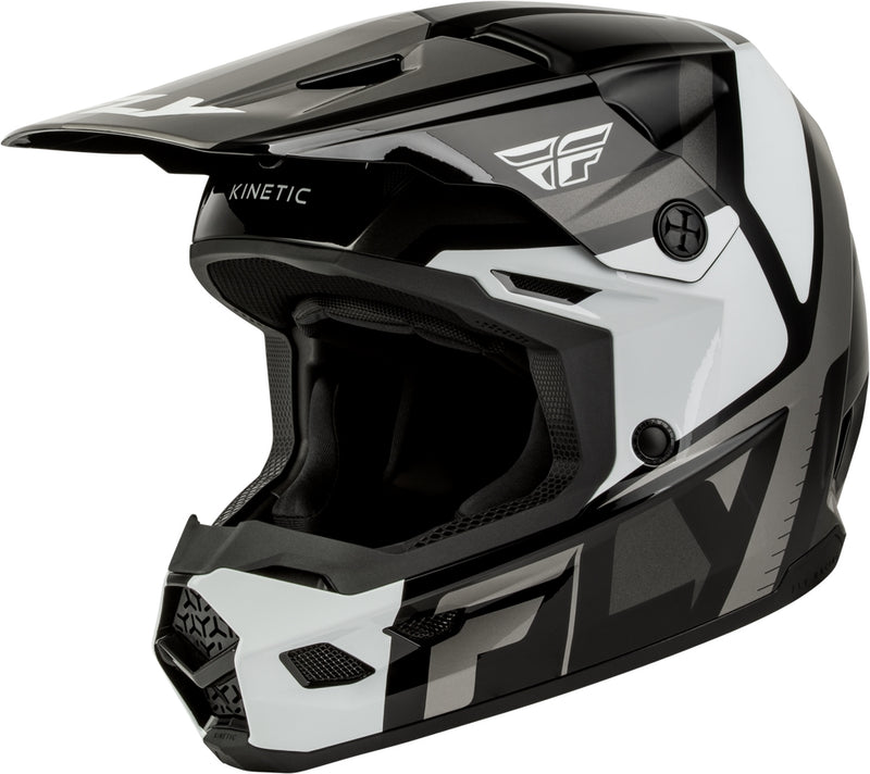 Load image into Gallery viewer, Fly Racing Kinetic Scrap Youth Helmet (Small, Black/White/Gray)
