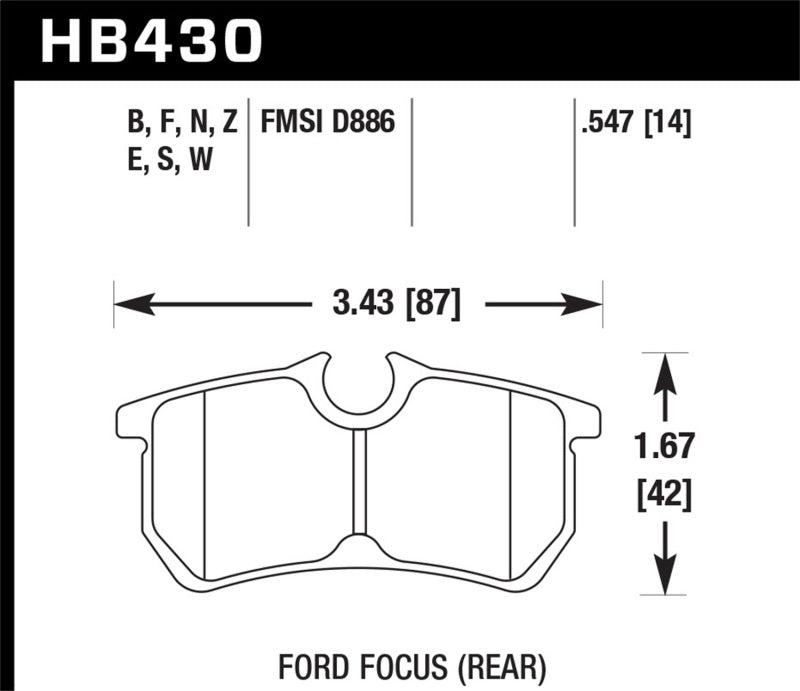 Load image into Gallery viewer, Hawk Performance HB430F.547 HAWK HPS Brake Pad Sets
