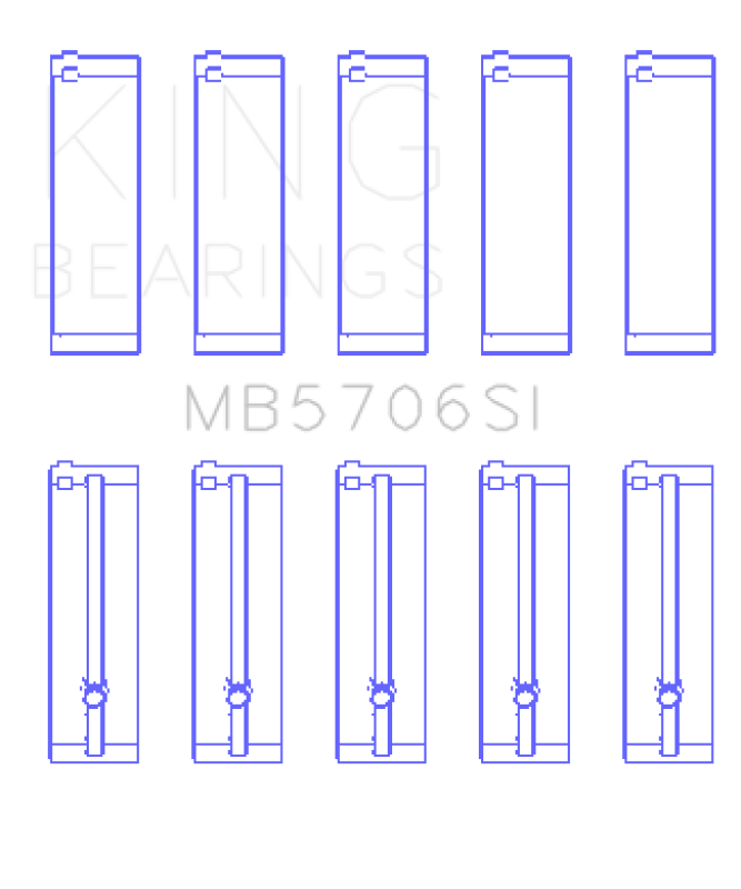 Load image into Gallery viewer, King Engine Bearings MB5706SI KING Main Bearings
