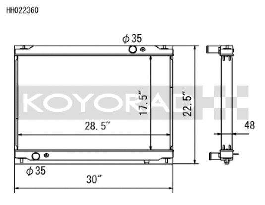 Koyo HH022360 KOY Racing Radiators