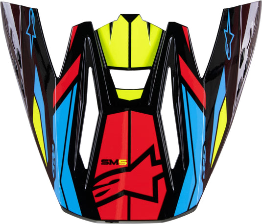 Alpinestars Visor for S-M5 Action 2 Helmet - Black/Yellow Fluo/Bright Red