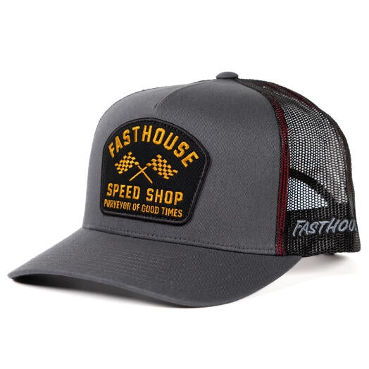 Fasthouse Crossroad Hat (One Size Fits All, Dark Gray)