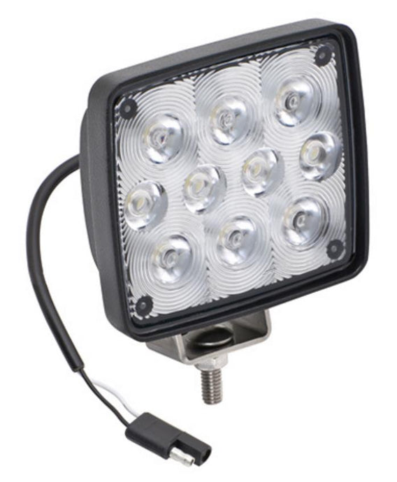 Cequent 54209-025 Rectangular LED Work Light - 10 Diodes w/Molded 2-Way Plug