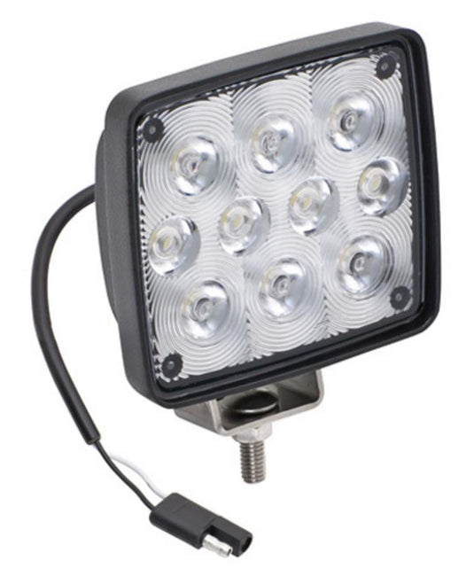Cequent 54209-025 Rectangular LED Work Light - 10 Diodes w/Molded 2-Way Plug