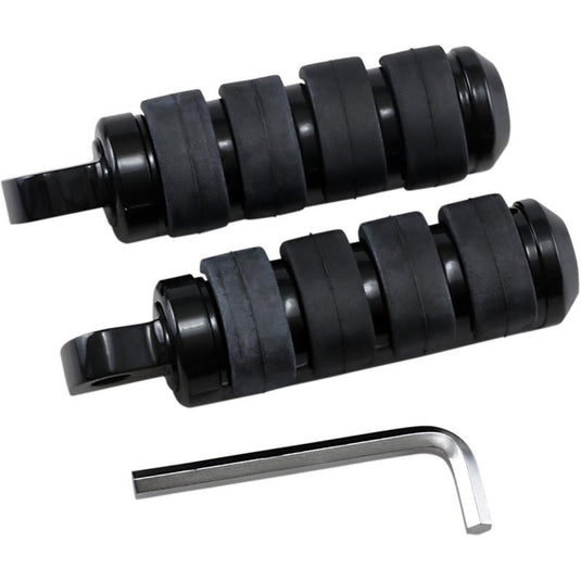 Drag Specialties 1603-0353 Soft-Ride Small Diameter Male Mount Footpeg - Black