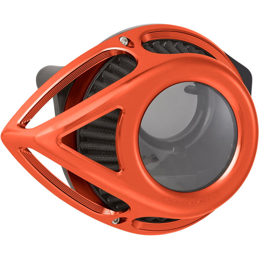 Arlen Ness 600-003 Clear Tear Series Air Cleaner Kit - Orange Anodized