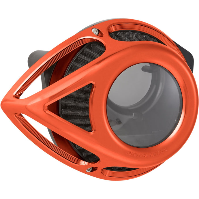 Arlen Ness 600-000 Clear Tear Series Air Cleaner Kit - Orange Anodized
