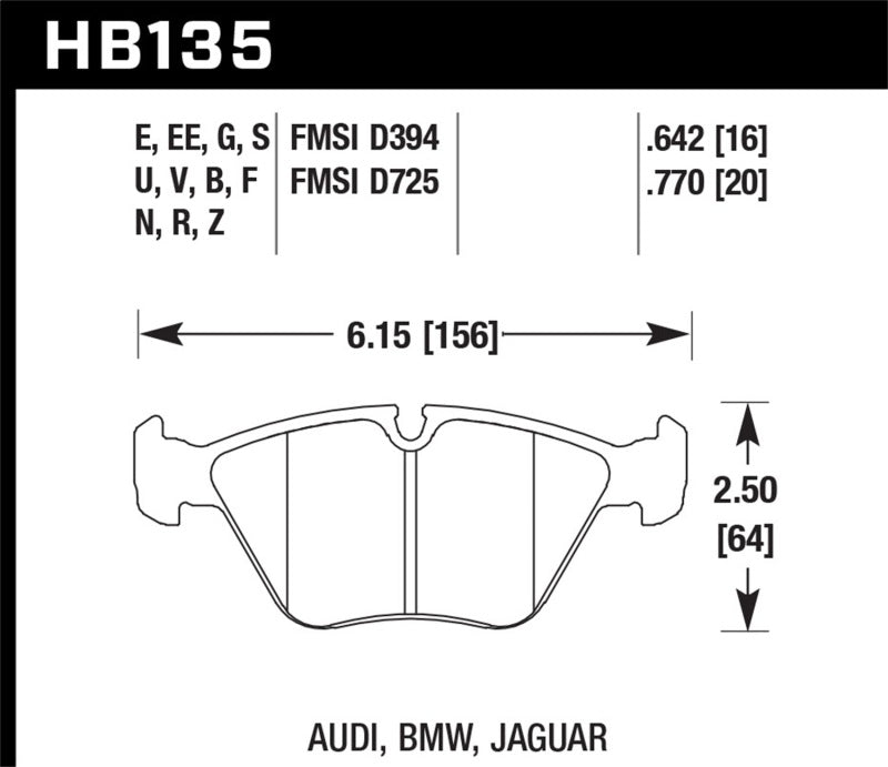 Load image into Gallery viewer, Hawk Performance HB135B.760 HAWK HPS 5.0 Brake Pad Sets
