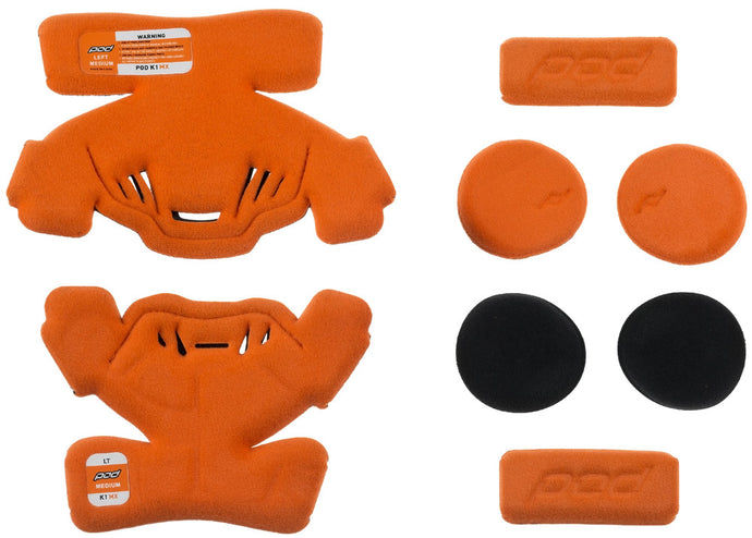 Pod K1 MX Knee Brace Pad Youth Set - Left - Md - Orange