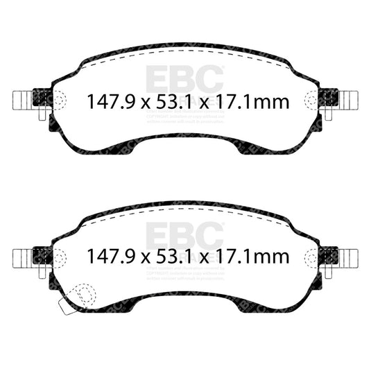 Ebc DP43151R EBC Yellowstuff Brake Pad Sets