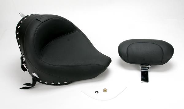 Mustang 79532 Studded Wide Solo Seat with Removable Backrest