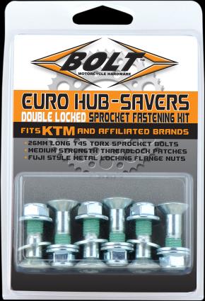 Bolt Motorcycle Accessories 2008-HS.EU Euro Hub-Savers Double Locked Sprocket Fastening Kit