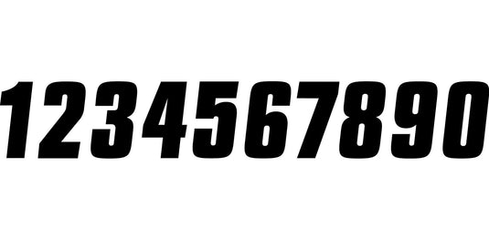 Factory Effex 02-4450 Standard Numbers 6in. - Black - No.0