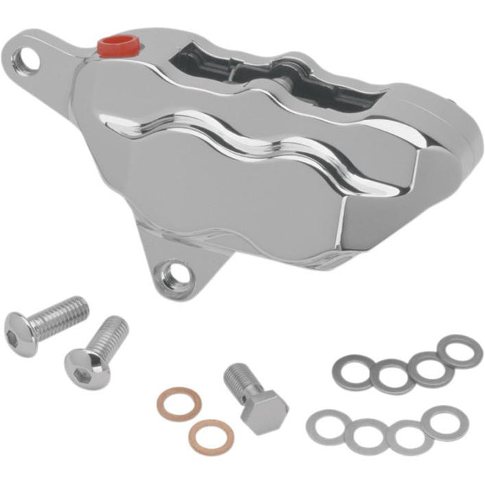 Hawg Halters Inc FKDDCC6018D 6 Piston Dual Disc Front Brake Caliper Kit - Chrome