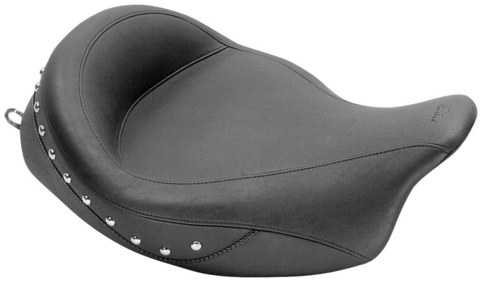 Mustang 76068 Super Wide Studded Solo Seat - Chrome Studs