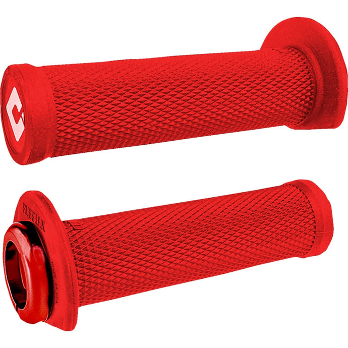 Odi J33RFR-R ATV Ruffian V2 Lock On Grips - 125mm -Bright Red/Red