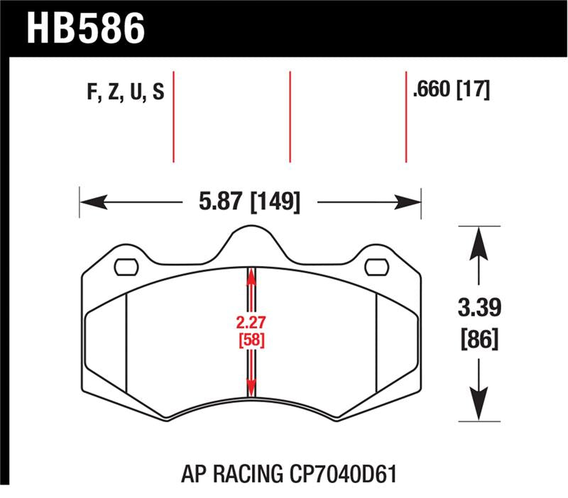 Load image into Gallery viewer, Hawk Performance HB586U.660 HAWK DTC-70 Brake Pad Sets

