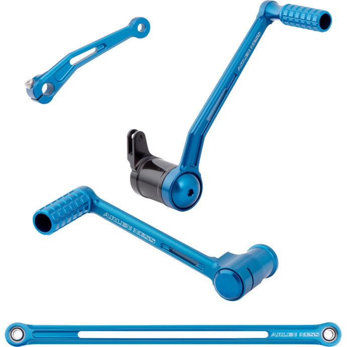 Arlen Ness 420-134 SpeedLiner Foot Control Kit - Blue Anodized