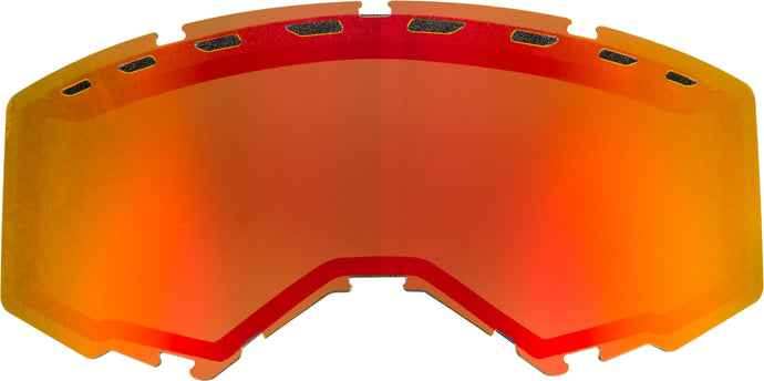 Fly Racing 2019 Vented Dual Lens - Red Mirror/ Brown