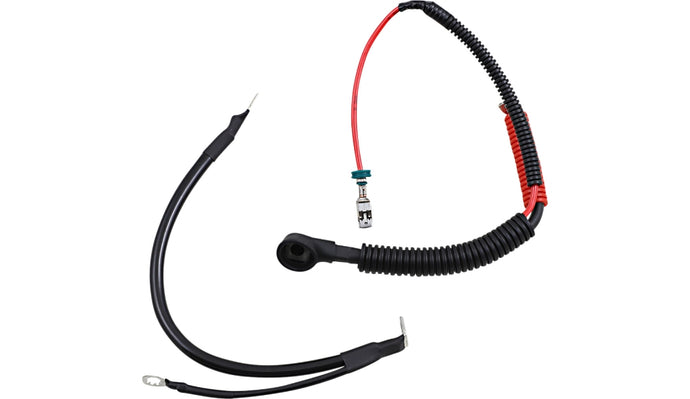 Drag Specialties 2113-0736 Battery Cable Kit - 6 1/4in. with 12 3/4 Auxiliary Wide and 18 5/8 with 9 1/4 Auxiliary Wide - Black