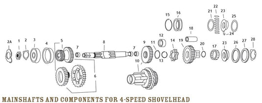 Eastern Motorcycle Parts A-35100-36 Bearing Housing for 4-Speed Big Twin (Ref# 4)