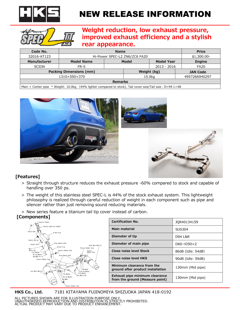 Load image into Gallery viewer, Hks 32016-AT123 HKS Exhaust - Silent Hi-Power
