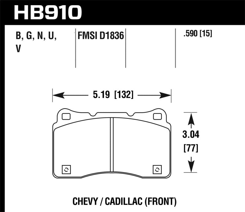 Load image into Gallery viewer, Hawk Performance HB910U.590 HAWK DTC-70 Brake Pad Sets
