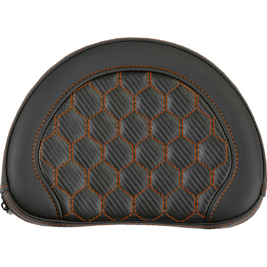 Saddlemen 051319003 Contoured Sissy Bar Pad for Roadsofa HC Seats - Orange Stitching