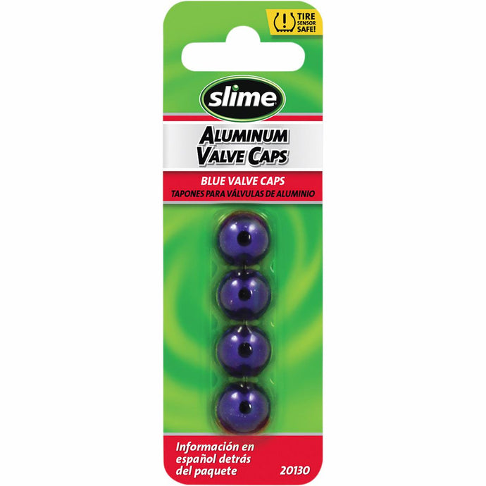 Slime 20130 Valve Stem Caps - Blue