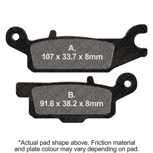 Ebc Powersports FA443R EBC R Sintered Brake Pads